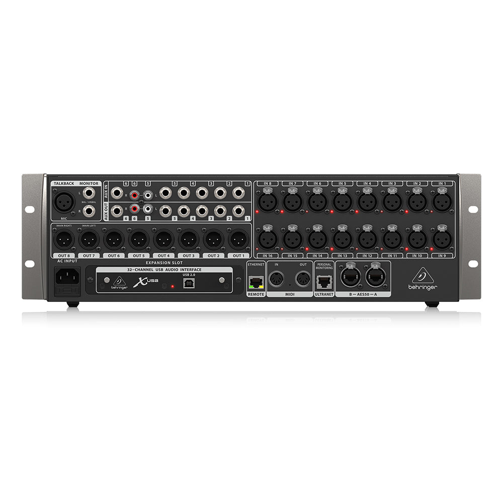 Behringer X32 RACK 40-Input, 25-Bus Digital Rack Mixer with 16 Programmable Midas Preamps, USB Audio Interface and iPad/iPhone Remote Control