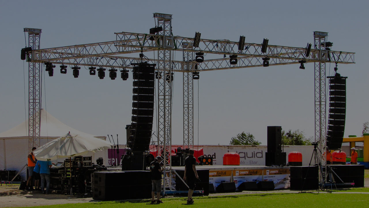 pro audio speaker microphone backline staging lighting rental sales