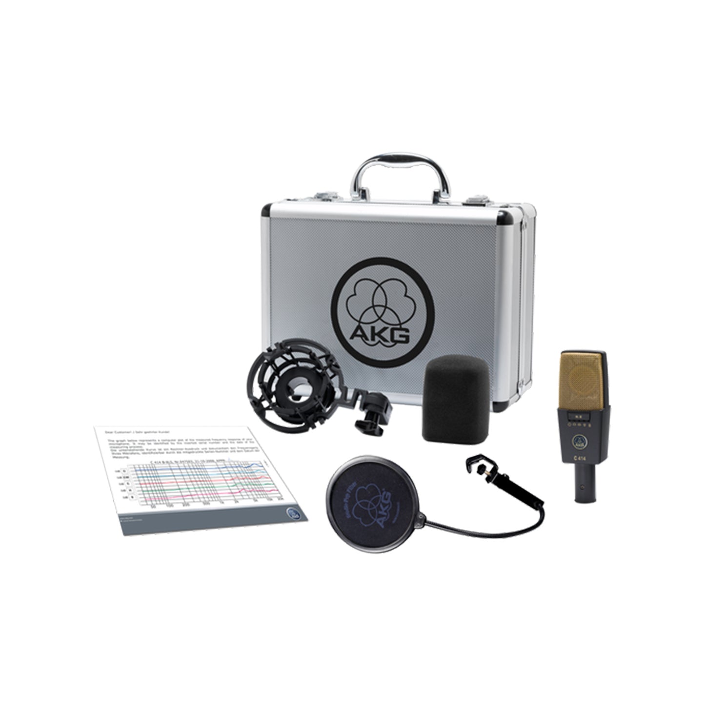 AKG C414 XLII Large-diaphragm Condenser Microphone Large-diaphragm Condenser Microphone with 9 Switchable Polar Patterns