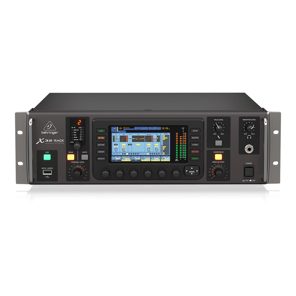 Behringer X32 RACK 40-Input, 25-Bus Digital Rack Mixer with 16 Programmable Midas Preamps, USB Audio Interface and iPad/iPhone Remote Control