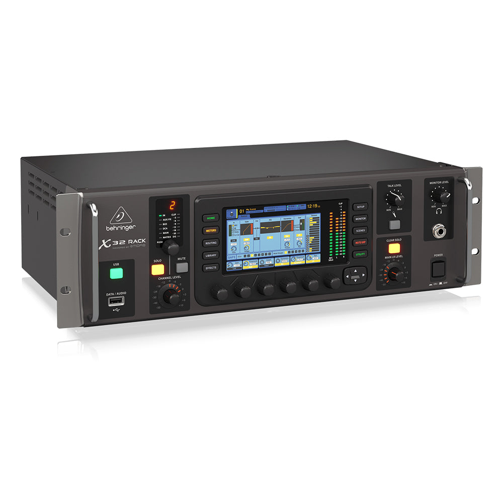 Behringer X32 RACK 40-Input, 25-Bus Digital Rack Mixer with 16 Programmable Midas Preamps, USB Audio Interface and iPad/iPhone Remote Control