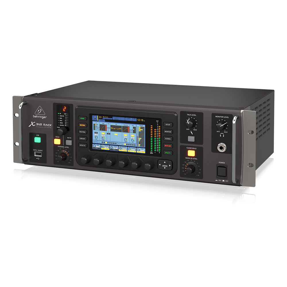 Behringer X32 RACK 40-Input, 25-Bus Digital Rack Mixer with 16 Programmable Midas Preamps, USB Audio Interface and iPad/iPhone Remote Control