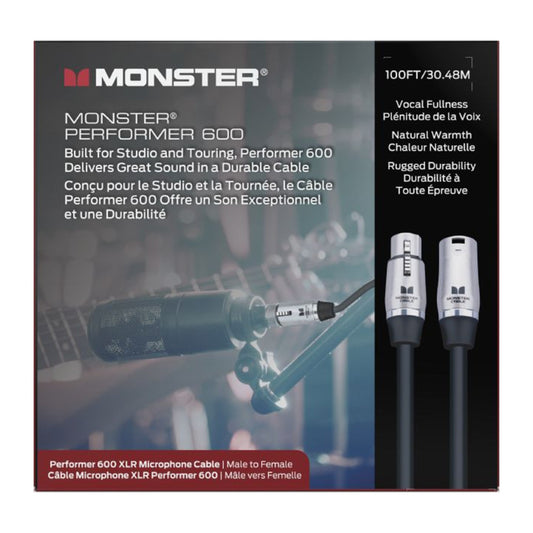 Monster P600-M-100WW-U Performer 600 100' Microphone Cable (OPEN BOX)