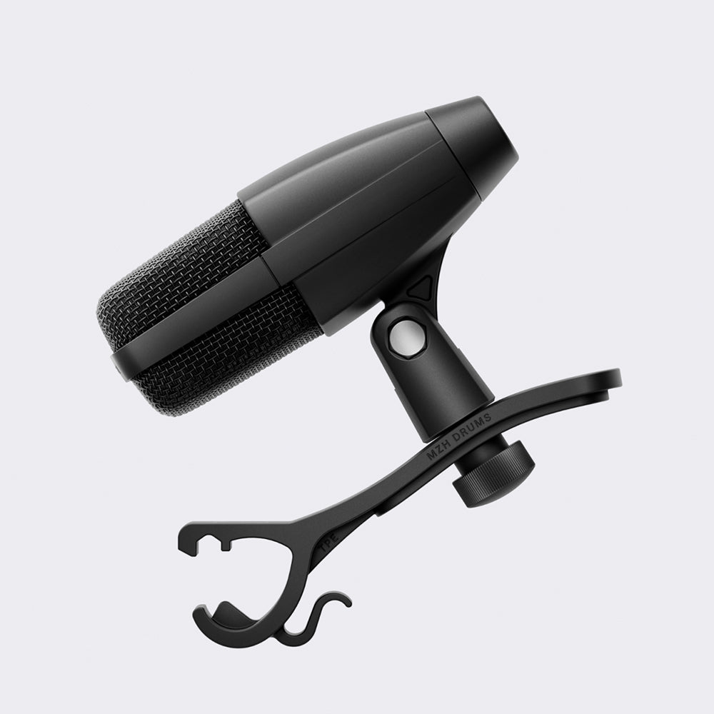 Sennheiser MD 421 Kompakt with MZH Drum Microphone Clip - Black